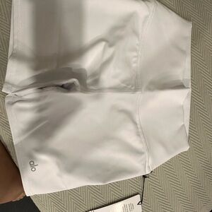 ALO Yoga White Bike Shorts